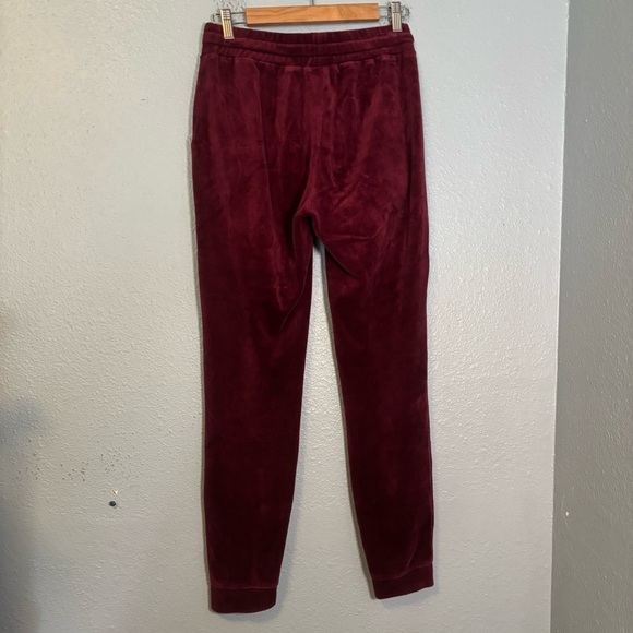 Year of Ours Revolve Womens Velour Drawstring Joggers Maroon Medium Athleisure‎ - Picture 6 of 9